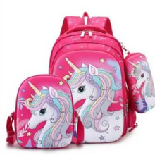 Children Unicorn Rolling School Trolley Backpack Bag For Girls kids Sets