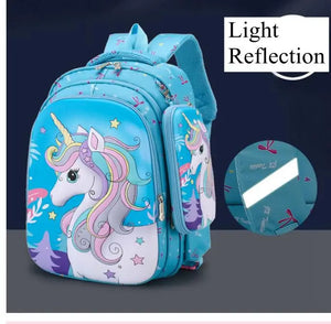 Children Unicorn Rolling School Trolley Backpack Bag For Girls kids Sets