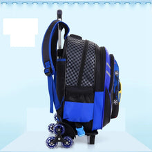 Children Sport Cars School Trolley Backpack Bag For Kids Boys