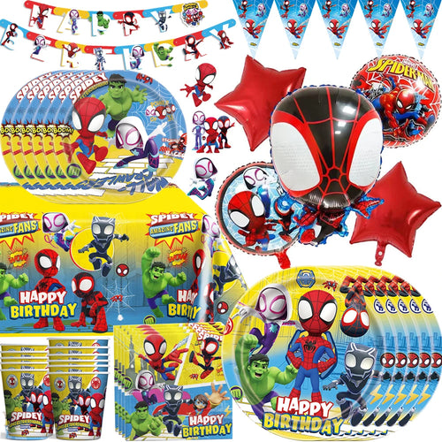 Spiderman and Friends Birthday Theme Supplies