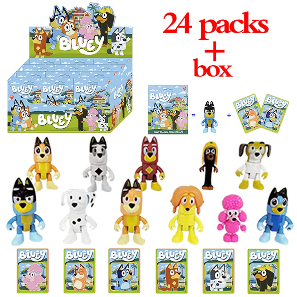 Anime Bluey Figures Mystery Box Decorative Toys For Kids Birthday & Christmas Gifts