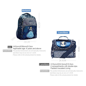 PrincesS Cinderella Cartoon School Bag For Kids Girls