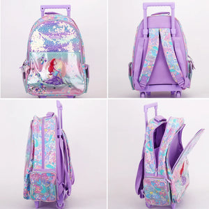 Cartoon Little Mermaid Ariel School Backpack Bag For Kids Girls