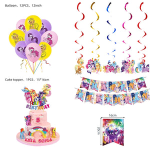 Cartoon My Little Pony Birthday Supplies