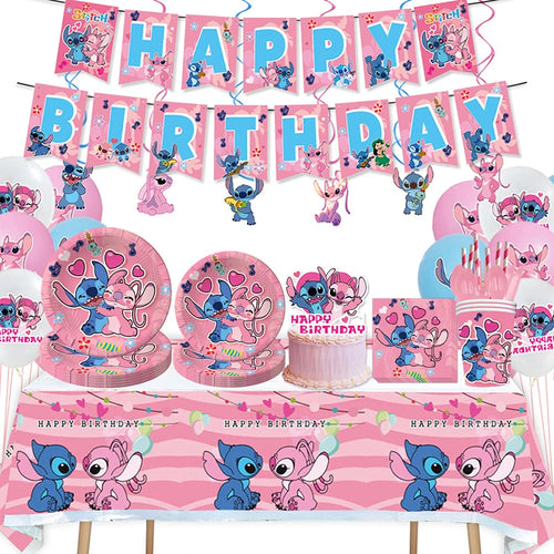 Cartoon Lilo and Stitch Birthday Theme Supplies