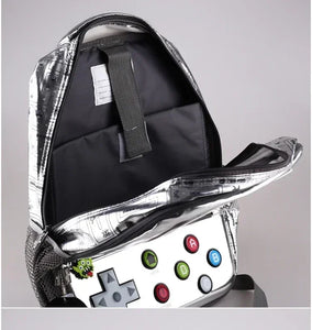 Silver Electronic Retro Pacman Controller Backpack For Kids