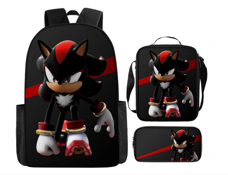 Cartoon Anime School Backpack Bag Set For Kids