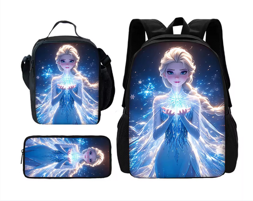 Cartoon Frozen School Bag Set For Kids Girls