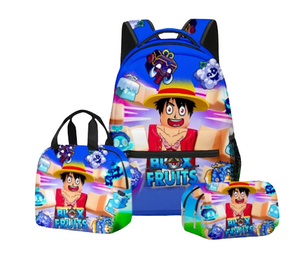 Roblox Fruit Blox School Backpack Bag Set For Kids Girls Boys