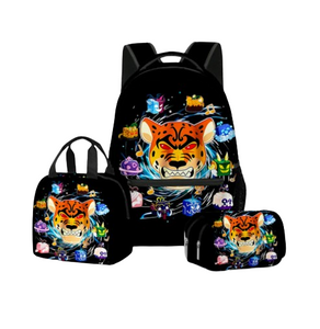 Roblox Fruit Blox School Backpack Bag Set For Kids Girls Boys