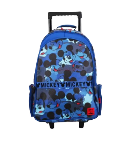 Mickey Mouse Cartoon School Bag Trolley For Kids Girls Boys