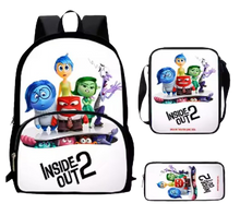 Cartoon Anime Inside Out School Backpack Bag Set For kids