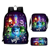 Cartoon Anime Inside Out School Backpack Bag Set For kids