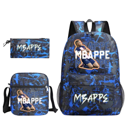 Soccer Football Player School Backpack Bag Set