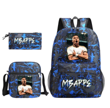 Soccer Football Player School Backpack Bag Set