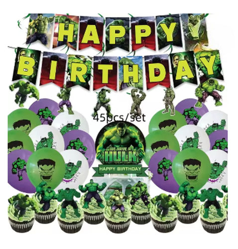 Cartoon Super Hero Hulk Birthday Supplies Theme For Kids