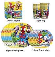 Spiderman and Friends Birthday Theme Supplies