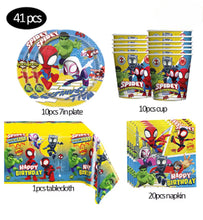 Spiderman and Friends Birthday Theme Supplies