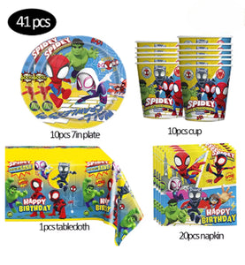 Spiderman and Friends Birthday Theme Supplies