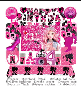 Barbie Birthday Theme Birthday Supplies