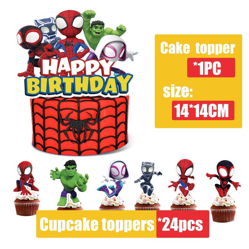 Spiderman and Friends Birthday Theme Supplies