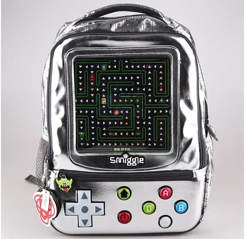 Silver Electronic Retro Pacman Controller Backpack For Kids