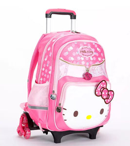 Sanrio Hello Kitty School Trolley Backpack Bag For Kids Girls